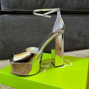 Silver Sam Edelman Kori Platform Heels